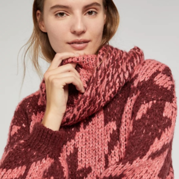 Anthropologie Ginny Oversized Houndstooth Sweater Size XS - Picture 5 of 5